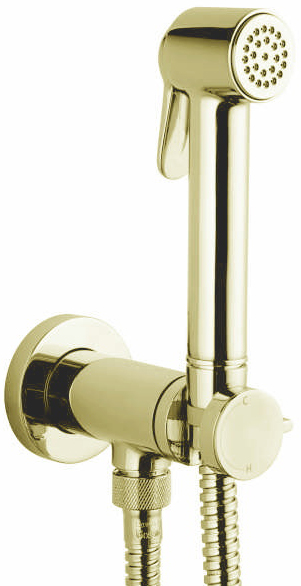 Гигиенический душ Bossini Paloma Brass Mixer Set E37005B.021 со смесителем, золото гигиенический душ bossini paloma brass e37005b 030 хром