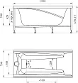 Акриловая ванна Radomir Wachter Фелиция 150х70 с гидромассажем и экраном, форсунки хром - превью 2