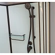 Душевая кабина Frank F409/2 Black 90x90x220 см, стекло прозрачное, профиль белый - превью 2
