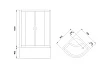 Душевой уголок Royal Bath RB 90BK-T-BL 90х90х200 (прозрачное) - превью 1