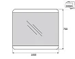 Зеркало BelBagno SPC-CEZ-1000-700-LED-BTN с подсветкой и кнопочным выключателем - превью 2