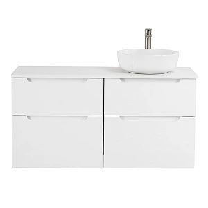 Тумба со столешницей BelBagno Etna H-60 120 R подвесная, 4 ящика, Bianco Lucido