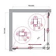 Душевой уголок BelBagno Luce LUCE-A-2-80-C-ORO 80х80 профиль золото, стекло прозрачное - превью 1
