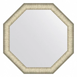 Зеркало в багетной раме EVOFORM OCTAGON BY 7429 брашированное серебро 59 мм 65x65