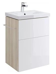 Тумба с раковиной Cersanit Smart 50 ясень, белый