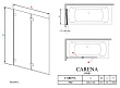 Шторка на ванну Radaway Carena PND 130 коричневое стекло L - превью 2