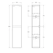 Шкаф-пенал BelBagno Kraft 33 R подвесной, Rovere Galifax Bianco - превью 1
