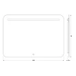 Зеркало Evoform Ledline BY 2447 100х70 см сенсорный выключатель 8,5 W - превью 1