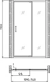 Душевая дверь в нишу Gemy Sunny Bay S28191C 110 см - превью 2