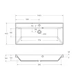 Мебель для ванной BelBagno Vittoria 100 подвесная, 2 ящика, Bianco Opaco (раковина BB1000/450-LV-ART-AST-NERO) - превью 1