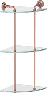 Полка 3SC Stilmar STI 619 угловая, 3-х ярусная, античная медь
