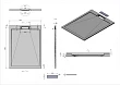 Душевой поддон Esbano Luxe ESP-LX129G 90х120 см, серый - превью 1