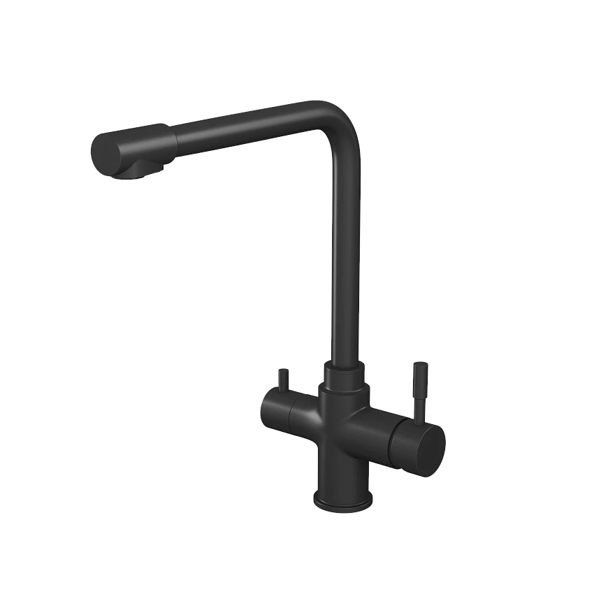 Смеситель Rush MS9035-33Black для кухонной мойки, черный
