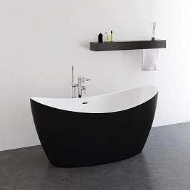 Акриловая ванна Ванна Frank F6107 White/Black отдельностоящая