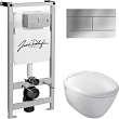 Унитаз подвесной Jacob Delafon Presquile E4440 + Инсталляция Jacob Delafon E5504-NF + Кнопка смыва