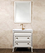 Мебель для ванной La Beaute Classic Vivien Cassetto 80 белый с патиной, фурнитура бронза