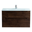 Тумба с раковиной BelBagno Etna H-60 100 подвесная, 2 ящика, Rovere Moro (раковина BB1010/465-LV-VTR-BO)