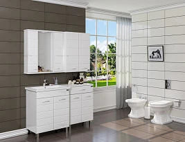 Мебель для ванной СанТа Омега 70 напольная, с дверками