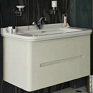 Тумба с раковиной Kerasan Waldorf 100 подвесная, 2 ящика, bi vaniglia matt