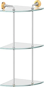 Полка 3SC Stilmar STI 119 угловая, 3-х ярусная, хром,золото