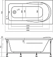 Акриловая ванна Alpen Karmenta 150x70 - превью 2
