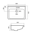 Тумба с раковиной ASB-Mebel Бари 60-2.2 белая - превью 2