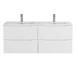 Тумба с раковиной Belbagno Etna 120 подвесная, 4 ящика, Bianco Lucido (раковина BelBagno BB-8099-120-2)