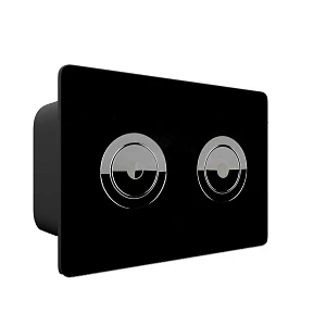 Кнопка смыва Point Венера PN44072BC черная/хром