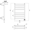 Электрический полотенцесушитель Domoterm Медея П8 50x80 ER с полкой - превью 2
