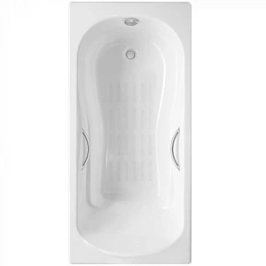 Чугунная ванна Delice Haiti Luxe DLR230637R-AS 160х80 с антискользящим покрытием, с ручками