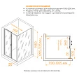 Душевой уголок RGW Passage PA-74 110х120 профиль хром, стекло прозрачное - превью 1