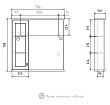 Зеркало-шкаф Volna Milena 70 L с подсветкой, белый - превью 1