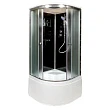 Душевая кабина AvaCan B90SBLACK, 90х90х220 см, стекло матовое, профиль хром - превью 1
