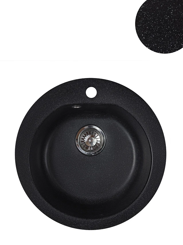 Мойка кухонная Reflexion Core RX1350СL 50.5х50.5 уголь