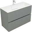 Мебель для ванной Aquanet Джейн 100 подвесная, мисти грин - превью 2