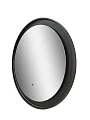 Зеркало Art&Max Napoli AM-Nap-800-DS-F D80 с подсветкой, черный матовый - превью 2