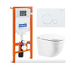 Комплект 4 в 1 BelBagno Унитаз SENSO-R BB017CHR+Система инсталляции BB002+Кнопка BB014-SR-BIANCO