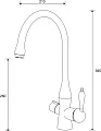 Смеситель для кухонной мойки Zorg Sanitary ZR 339 YF BR - превью 2