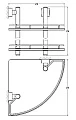 Полка FBS Esperado ESP 072 угловая 2-х ярусная - превью 2