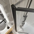 Шторка на ванну BelBagno Luce LUCE-VF-11-80/145-C-NERO 80х145 профиль черный матовый, стекло прозрачное - превью 2