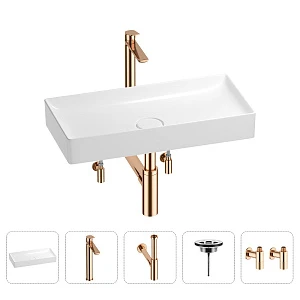 Раковина для ванной Wellsee Pure BY Wellsee 201004459 в наборе 5 в 1