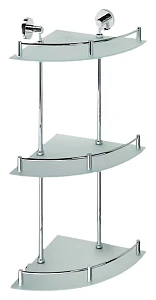 Полка Bemeta Omega 104202152 стеклянная угловая тройная