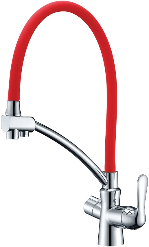 Смеситель Lemark Comfort LM3070C-Red для кухонной мойки