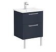 Тумба с раковиной VitrA Root Flat 60 подвесная, темно-синий матовый - превью 2
