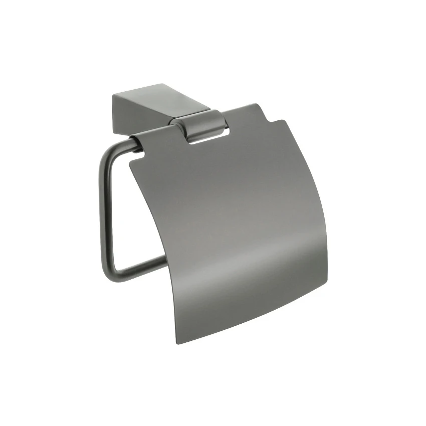 Бумагодержатель с крышкой  Fixsen Trend Graphite FX-98010 черный графит