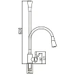 Смеситель для кухонной мойки Savol S-3002QM, серый - превью 2