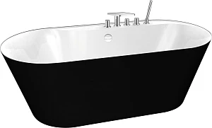Акриловая ванна BelBagno BB14-NERO/BIA