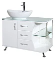 Мебель для ванной Bellezza Рио 90 L белая - превью 1