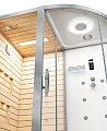 Душевая кабина Ceruttispa LUGANO-L White 180x110 с баней и финской сауной - превью 2