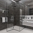Душевой уголок Veconi Rovigo RV-073B 120x80x195 см, профиль черный, стекло прозрачное - превью 1